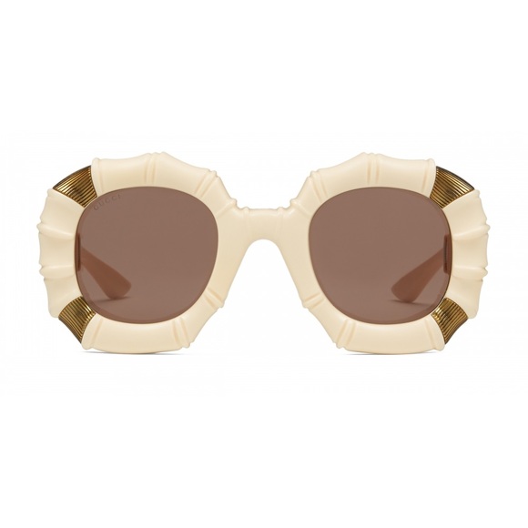 RARE NIB Gucci Bamboo bone sunglasses in Ivory - Picture 2 of 4